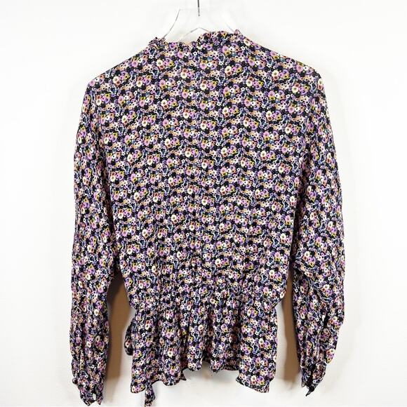 ZARA Floral Wrap Blouse M - Picture 3 of 6